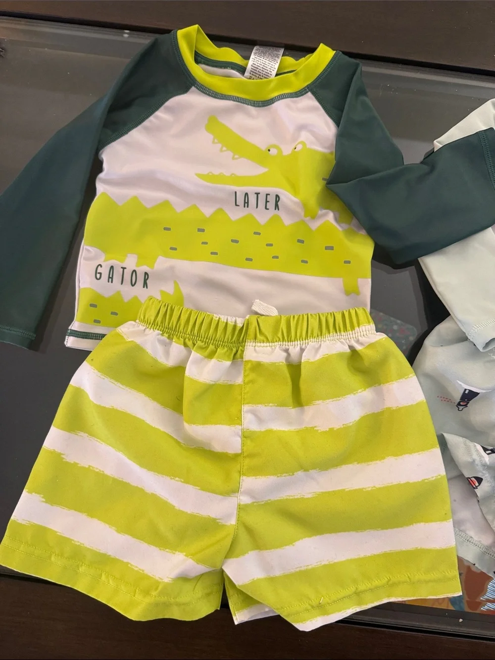 Gerber Kids Swim Sets - Lime Green, Dark Green, Light Blue